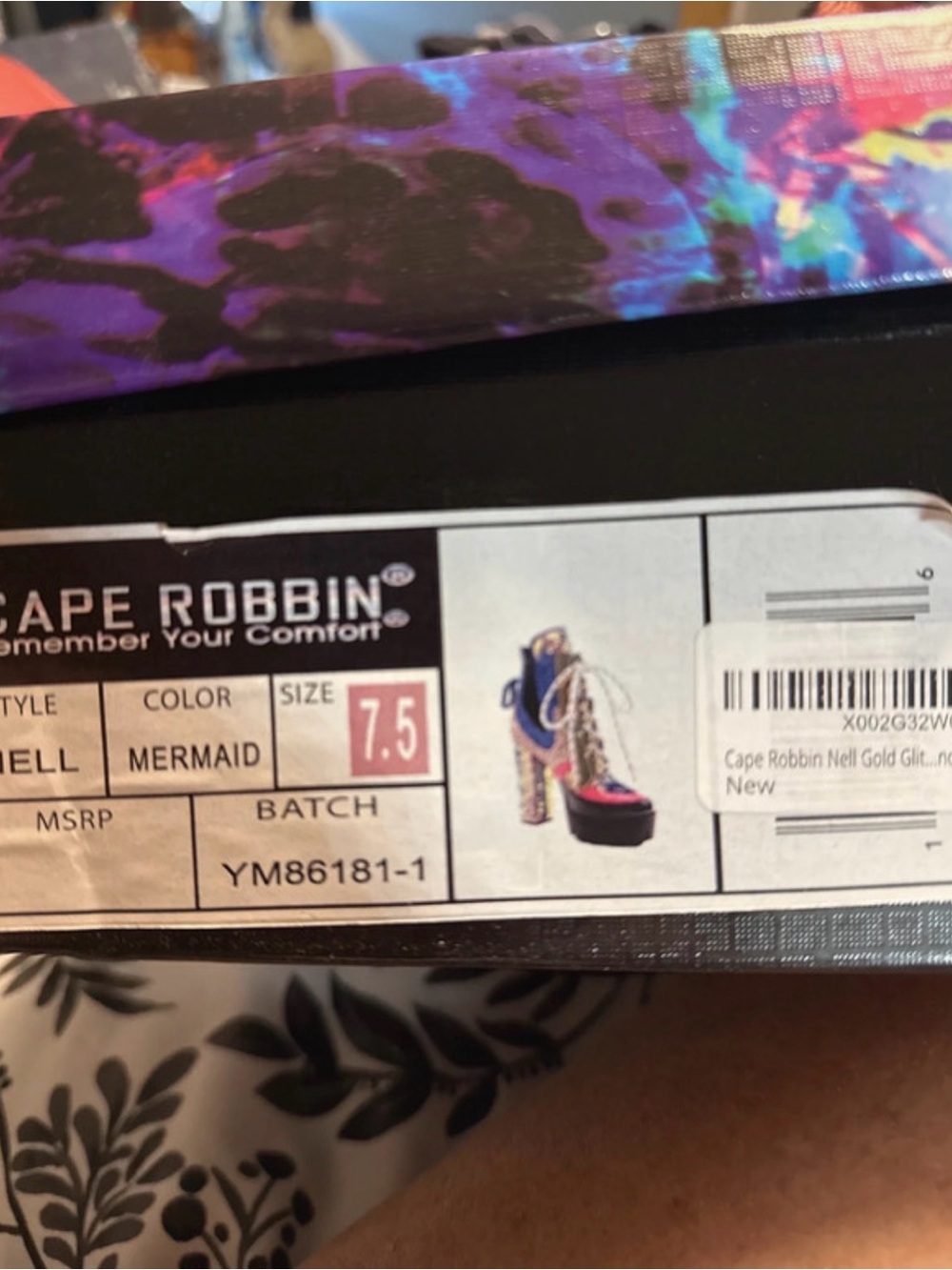 🧜♀️🧜♀️BOGOHO🧜♀️🧜♀️Cape Robbin Glitter Lace Up Platform Mermaid Boots-7.5 - Picture 8 of 8